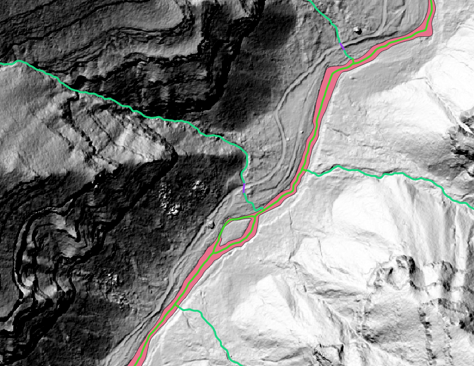 This shows the importance of hydro-enforcing DEMs for hydrologic mapping